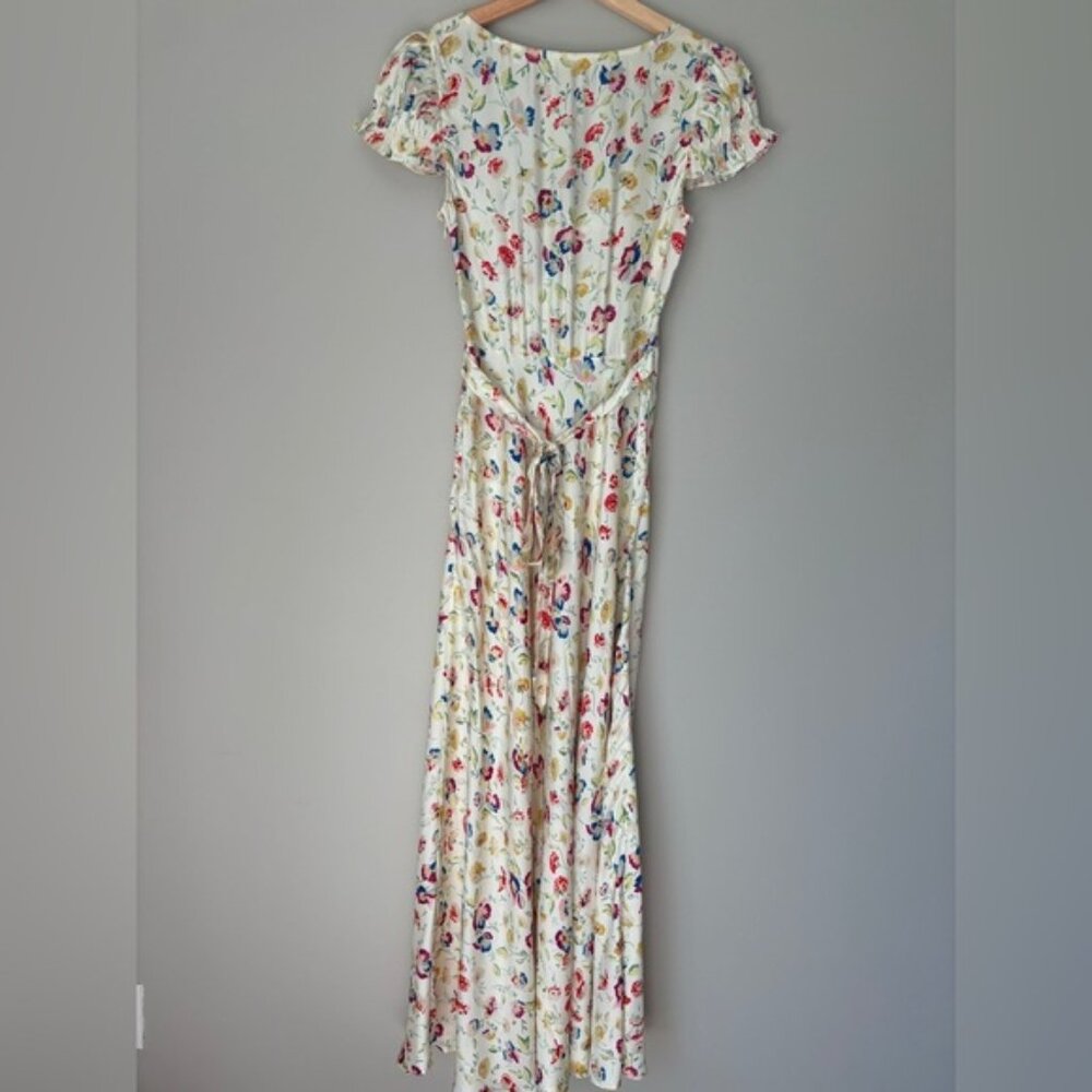 NEW DOEN Valerine SIlk Blend Dress Windswept Blooms Cream Floral | US XS - Picture 11 of 16